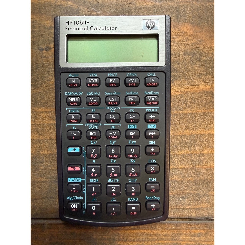 HP Financial Calculator 10bII+ Business Finance Math Black NW812AA CNA3510HL2